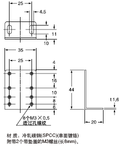 MS-RF22 用于RF-220的反射鏡安裝支架(另售)