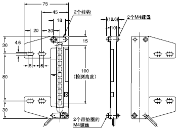 裝配尺寸 受光器安裝圖